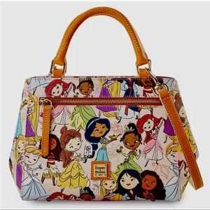 Rare Disney Dooney & Bourke Disney Parks Animators Multi Princess Satchel Bag